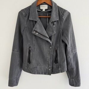 Marrakech for Anthropologie Dark Gray Moto Jacket